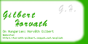 gilbert horvath business card