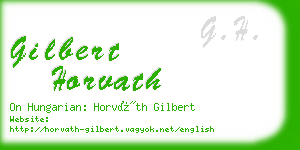 gilbert horvath business card